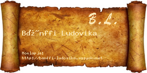 Bánffi Ludovika névjegykártya